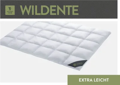 Produktbild von Spessarttraum Daunendecke Wildente Füllung: 100% Daunen Bezug: 100% Baumwolle Größe 155x220cm Wärmeklasse extrawarm