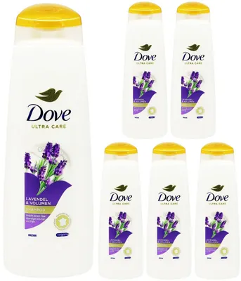 Produktbild von 6x Dove Shampoo LAVENDEL + VOLUMEN 250ml Fülle für feines kraftloses Haar