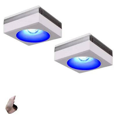 Imagen del producto de Luz LED para acuarios, espectro completo, diseño con clip, juego de suspensión con luz blanca, enchufe europeo de 100V-240V