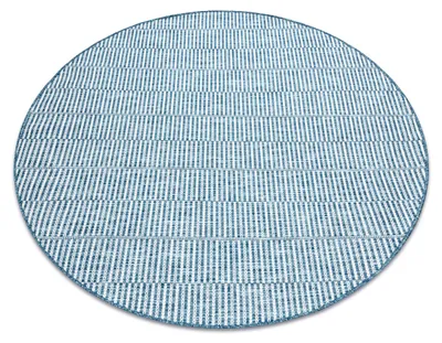 Zdjęcie produktu dla Dywan SZNURKOWY SIZAL LOFT 21198 koło BOHO kość słoniowa/srebrny/niebieski beżowy koło 120 cm