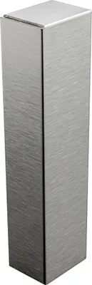 Produktbild von Sockelleiste Edelstahl Fußbodenleisten V2A L250cm 60mm silber gebürstet Endkappe links