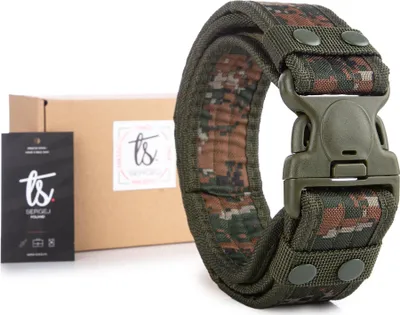 Produktbild von SERGEJ JUNGLE Taktischer Gürtel Nylon Quick-Release 125 cm 5 cm Breite Marpat Grün
