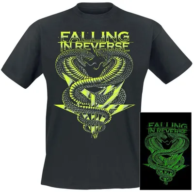 Produktbild von Falling In Reverse T-Shirt Herren Cobra - Glow In The Dark schwarz M