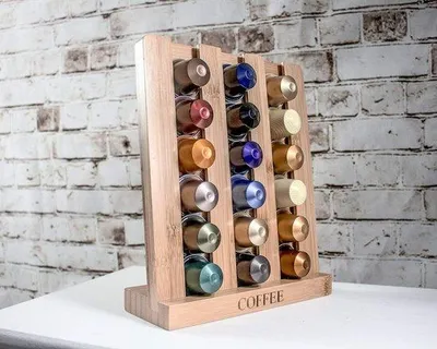 Immagine prodotto di Portacapsule in bambù per 18 capsule – Accessori per caffè espresso