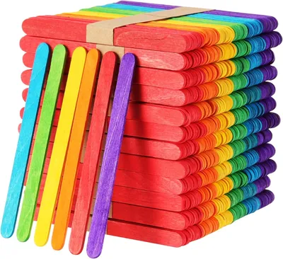 Zdjęcie produktu dla Drewniane szpatułki 800 sztuk, 114 x 10 x 2 mm, do lodów, rękodzieła, dzieci, kuchnia
