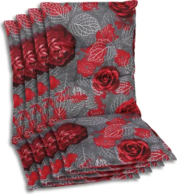 Produktbild von GO-DE Textil, Sesselauflage Mittellehner, 4er Set, Farbe: grau, Maße ca.: 108 cm x 50 cm x 7 cm, Rückenhöhe: 60
