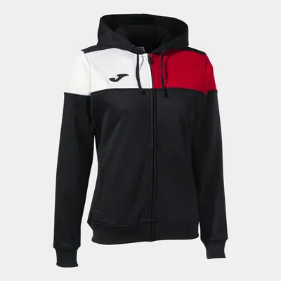 Produktbild von Joma Crew V Zip-Up Hoodie, Schwarz-Rot, 164