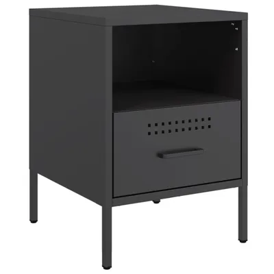Obrázok produktu pre Nočný stolík čierny 36x39x50,5 cm oceľ