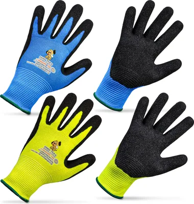 Produktbild von Nitril Arbeitshandschuhe Kinder Montagehandschuh Gartenhandschuhe Kids Safetytex beide Farben 1 Set 3 (ca. 4-6 Jahre)