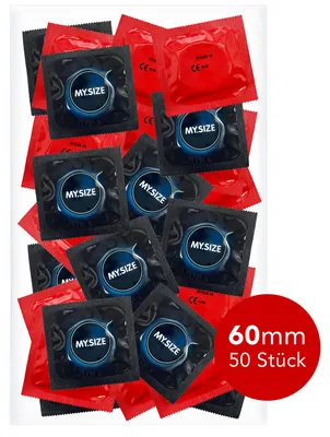 Immagine prodotto di Preservativi MY.SIZE da 60 mm, confezione da 50 pezzi, preservativi, preservativi per uomo, Mysize preservativi taglia grande