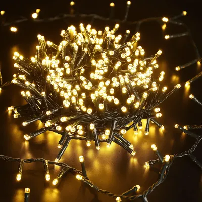 500 LED Lichterkette, 12,5 m, Warmweiß, 8 Modi, wasserdicht