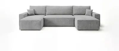 Produktbild von CORNERO Ecksofa mit schlaffunktion CALIFORNIA MINI U-Form grau Cord Poso 55 - Schlaffunktion, Bettkasten