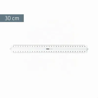 Produktbild von BRUNNEN Lineal 30cm mit Griff 660587