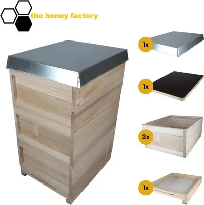 Produktbild von Zander Liebig Bienenbeute SET Paulownia Holz "DIE TRADITIONELLE" Bausatz Imkerei