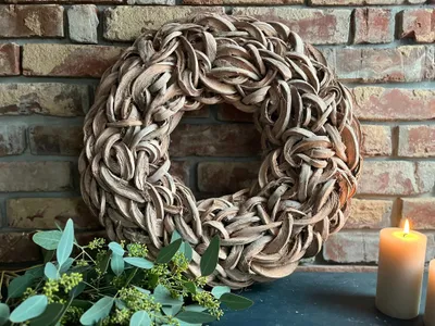 Produktbild von Türkranz Natur Wandkranz 55 cm Durchmesser, praktische Aufhängung