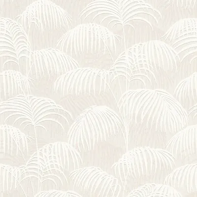 Immagine prodotto di Carta da parati tessile palme Profhome 961981-GU goffrata opaca bianco crema 5,33 m2