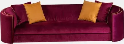 Produktbild von Casa Padrino Luxus Sofa Lila / Orange 275 x 89 x H. 75 cm - Wohnzimmer Sofa - Hotel Sofa - Wohnzimmer Möbel - Wohnzimmer Einrichtung - Hotel Möbel - Luxus Möbel - Luxus Einrichtung