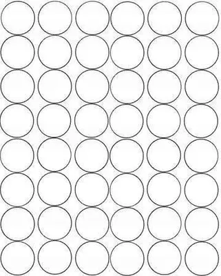 Image de Autocollants ronds, diamètre 6 cm, 48 pièces, blanc brillant