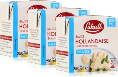 Produktbild von Lukull Sauce Hollandaise balance 250ml Für Spargel, Gemüse & Fleisch (3er Pack)