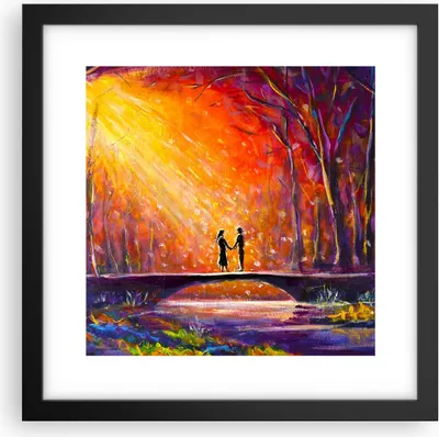 Produktbild von Gerahmtes Poster - Schwarzer Rahmen - Wald Baum Natur - 30x30 cm - Wand Bild - Wanddeko - Wandbilder - Kunstposter - Wandposter - Bilderrahmen - Bilder - Kunstdruck - Wandbild - P2BAC30x30-3965