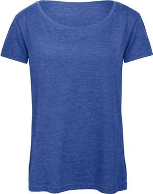 Produktbild von B&C TW056 | DamenTriblend T-Shirt /Sehr langlebig, flexibel, faltenfrei - Farbe: Heather Royal Blue - Größe: L