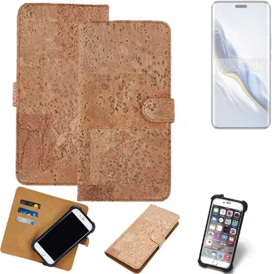 Produktbild von K-S-Trade Hülle kompatibel mit Honor Magic6 Pro  Kork Handyhülle Cover  Schutzhülle TPU Case Bumper in Hellbraun, (1x)