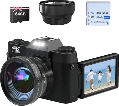 Obrázek produktu pro Fine Life Pro Kompaktní fotoaparáty 4K 48MP, Digitální fotoaparáty s 64G SD kartou, kamera pro teenagery, začátečníky a dospělé