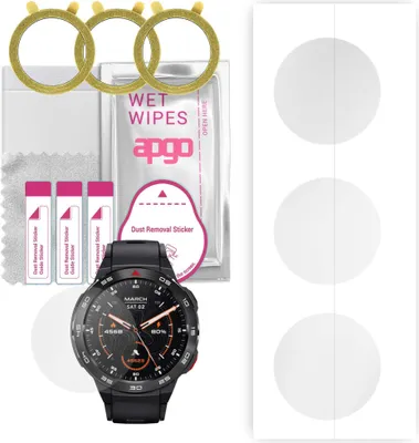 Produktbild von apgo 3 Stück Schutzfolie, klar, kompatibel mit Mibro Watch GS Pro Smartwatch, Hydrogel Displayschutzfolie mit Positionierhilfe, Displayfolie, robust und kratzfest
