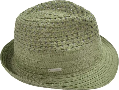 Seeberger luftiger Papier Strohhut Trilby in grün