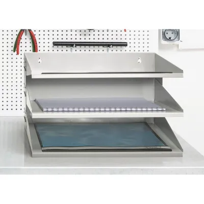 Obrázok produktu pre Odolná triediaca stanica sivá s 3 priehradkami