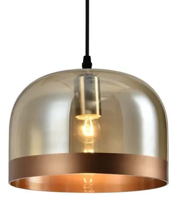 Produktbild von GTV - Deckenleuchte LATI,7146,AC220-240V,50/60Hz,1*E27, IP20,DURCHM. 23,5 CM,einfach,bernsteinfarben
