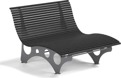Produktbild von HOME DELUXE Wellenliege NIRA Anthrazit - 148 cm