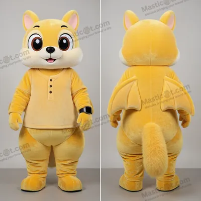 Produktbild von Gelber MASTICOT Cartoon-Flughörnchen-Maskottchen