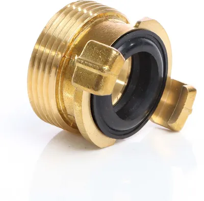 Image de Wiltec Embout de tuyau en laiton avec griffes - 540 x 350 x 440 mm - Connecteur de raccord rapide - Filetage mâle DN32 (1 1/4") - pour Tuyau d’eau d’arrosage