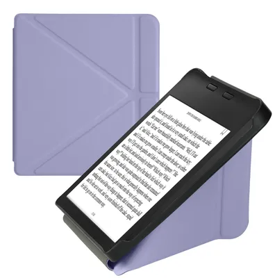 Produktbild von kwmobile Schutzhülle für Kobo Libra 2 Hülle - Kunstleder Case - eReader Klapphülle mit Auto Sleep Funktion - Cover mit Ständer - Lavendel