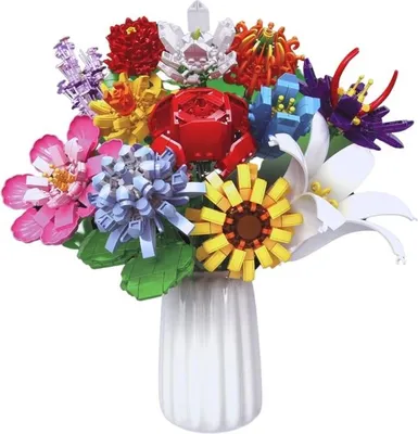 Immagine prodotto di Blocchi da costruzione per bouquet, fiori da comporre, 1064 pezzi.