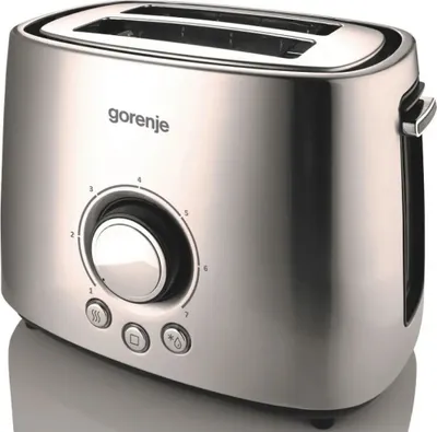 Obrázek produktu pro Gorenje | Topinkovač | T1000E | Výkon 1000 W | Počet výstupů 2 | Materiál krytu Kov | Nerezová ocel
