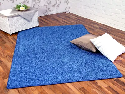 Produktbild von Hochflor Shaggy Teppich Prestige Blau in 24 Größen, Größe:80x240 cm