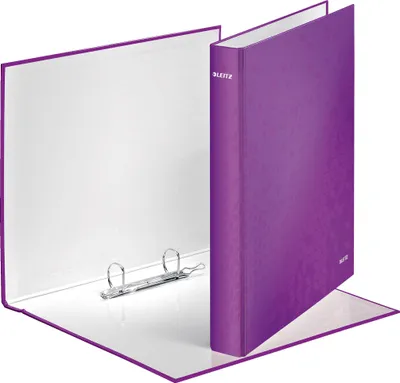 Productafbeelding van Leitz 4241-00-62 Ringboek WOW, A4 maxi, polypropyleen, 2 ringen Ø25 mm, paars (S)