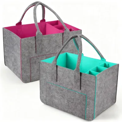 Imagen del producto de Elzusha - Bolsas de transporte plegables de 30 litros - Juego de 2 cestas plegables con cierre de cremallera