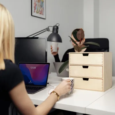 Produktbild von Creative Deco Schubladenbox Schubladenelement - 3 Schubladen - 28,5 x 20 x 28,5