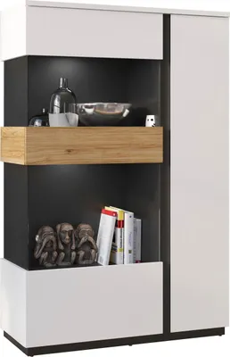 Immagine prodotto di Cassettiera Novena 98x40x149cm bianco nero rovere Catania
