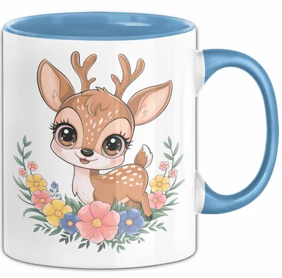 Produktbild von Hirsch Tier Tasse Geschenk Lustige Geschenkidee Spruch (Blau)