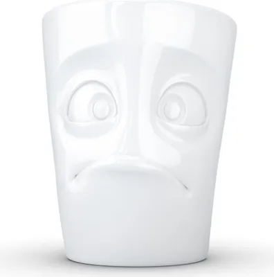 Immagine prodotto di FIFTYEIGHT PRODUCTS T018401 FIFTYEIGHT Henkelbecher 350ml - Verdutzt weiß