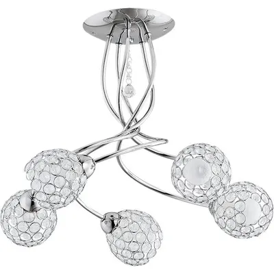 Immagine prodotto di Lampada da soffitto VAIO cromata 5xE14x10W in metallo, dimensioni: 33x54x54 cm, IP20, Alfa