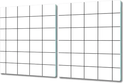 Produktbild von Herd-Abdeckplatte Glas Schneidebrett Ceranfeld-Abdeckung - 2x 40x52 cm - Verwischte Linien