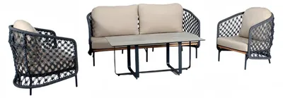 Produktbild von Outdoor Rattanmöbel Terrassenmöbel Balkonmöbel Gartenmöbel Sitzgarnitur 4tlg.