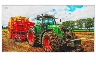 Zdjęcie produktu dla Ręcznik plażowy z mikrofibry, 70x140 cm, wzór: traktor