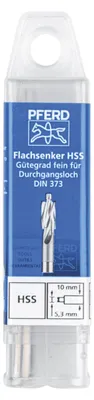 Produktbild von PFERD FLS HSS DIN 373 10,0 F, Bohrer, Elektro-Mehrzweckwerkzeug, Stahl, Eisenguss, Nicht-eisenhaltiges Metall, Edelstahl, Aluminium, Kupfer