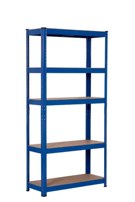 Produktbild von SET 2x Schwerlastregal, 90 x 40 x 180 cm, blau lackiert